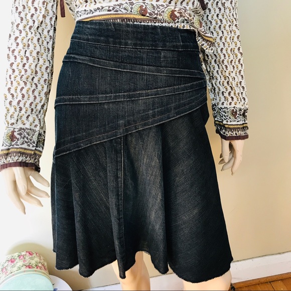 7 For All Mankind Denim Pleated Skirt Size 27 - Picture 11 of 11